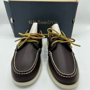 G.H. Bass & Co. MENS LEATHER HAMPTON BOAT SHOE 8W
